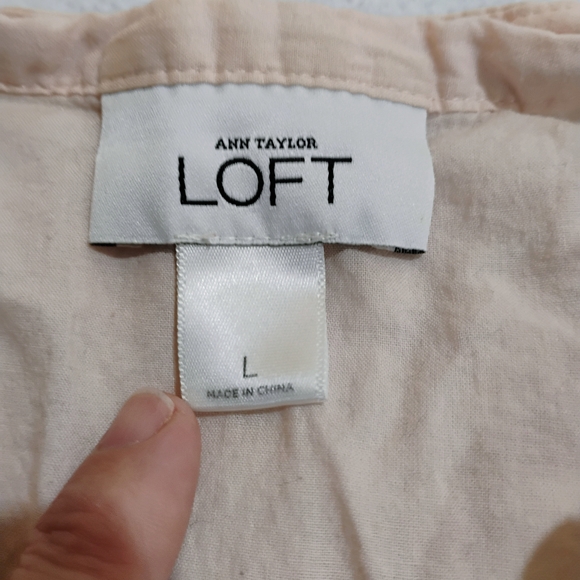 LOFT Blush Pink Ruffle Blouse - Picture 3 of 7